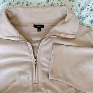 Oversized pastel pink half-zip